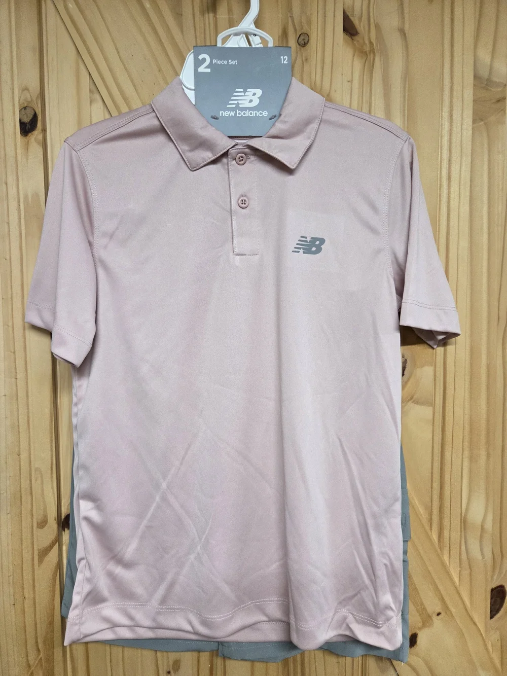 New Balance Boys Light Pink Polo Shirt